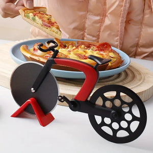 Cortador de pizza en forma de bicicleta