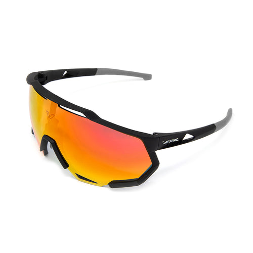 Lentes Vital Mica Naranja Armazon Negro/Gris